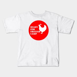 Chicken Uh Oh!! (Distress/Red) By Abby Anime(c) Kids T-Shirt